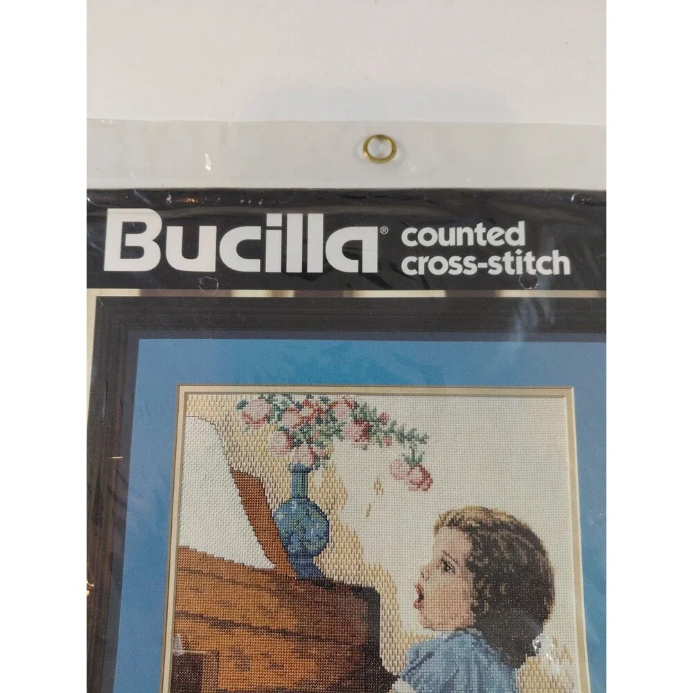 Bucilla Harmony Counted Cross Stitch Kit 40904 Child Playing Piano 11